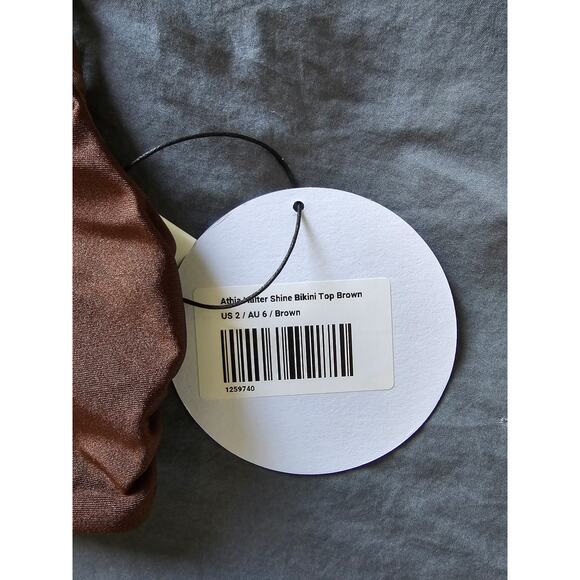 NWT Princess Polly NEVAEH SHINE Set(Bikini & Top) BROWN  size 2 - Picture 3 of 7